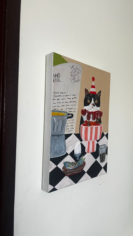 O gato na mesa posta - Original