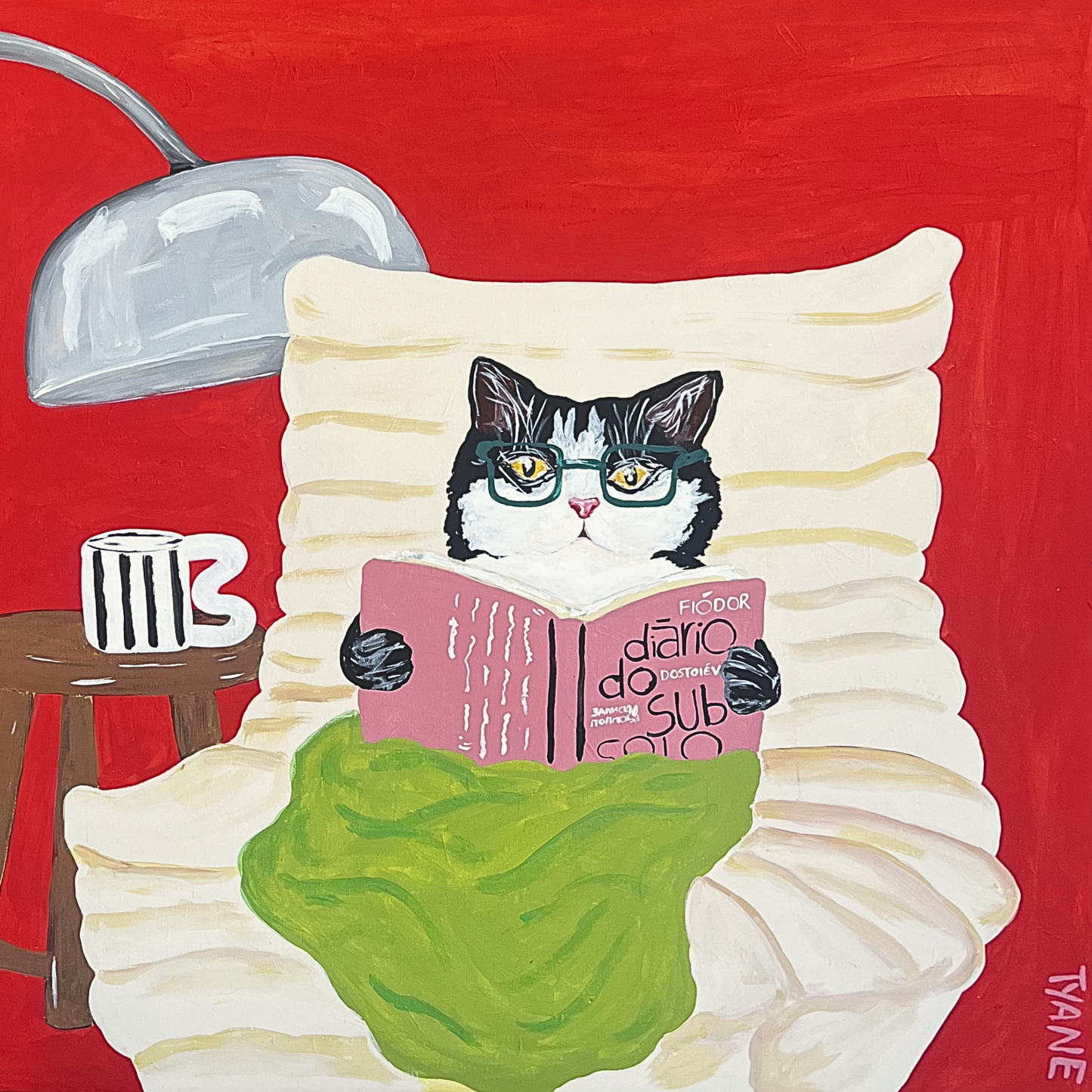 Gato leitor - Print Digital