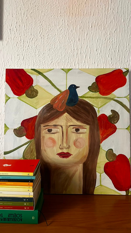 A menina da cabeça avoada armorial - Original