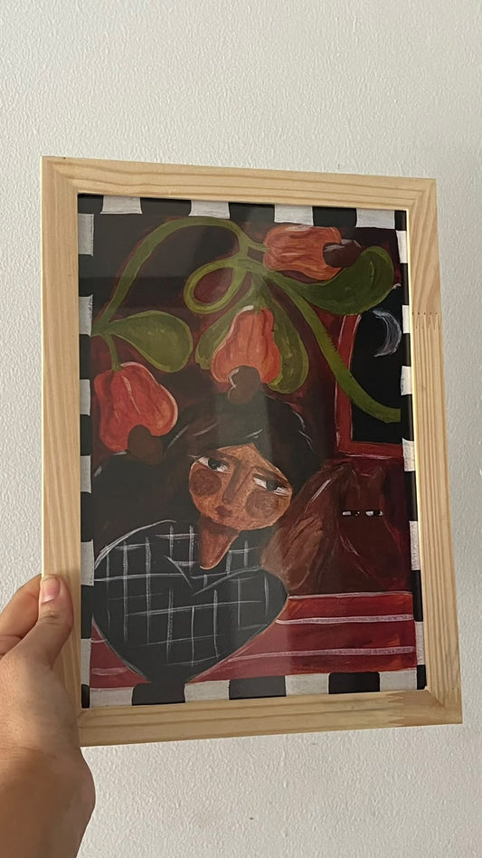 Quadro A4 - A menina
